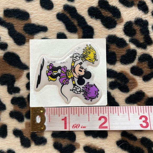 DISNEY Mickey Minnie Donald Duck Pluto Vintage Puffy Sticker Collectible 80s - Picture 11 of 17